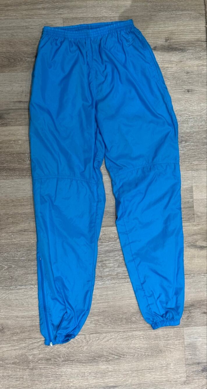 Nike Vintage Shiny Royal Blue Wings Track pants Fully lined, L